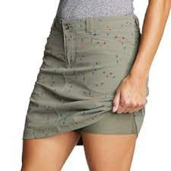 EDDIE BAUER Active Athletic Adventure Skirt Skort 2.0 Olive Women’s Sz. 6 Hiking - Picture 2 of 7
